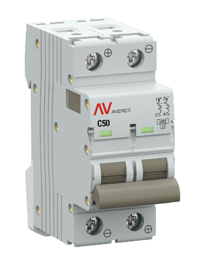 AV-6 DC 2P 50A (C) 6kA (mcb6-DC-2-50C-av)