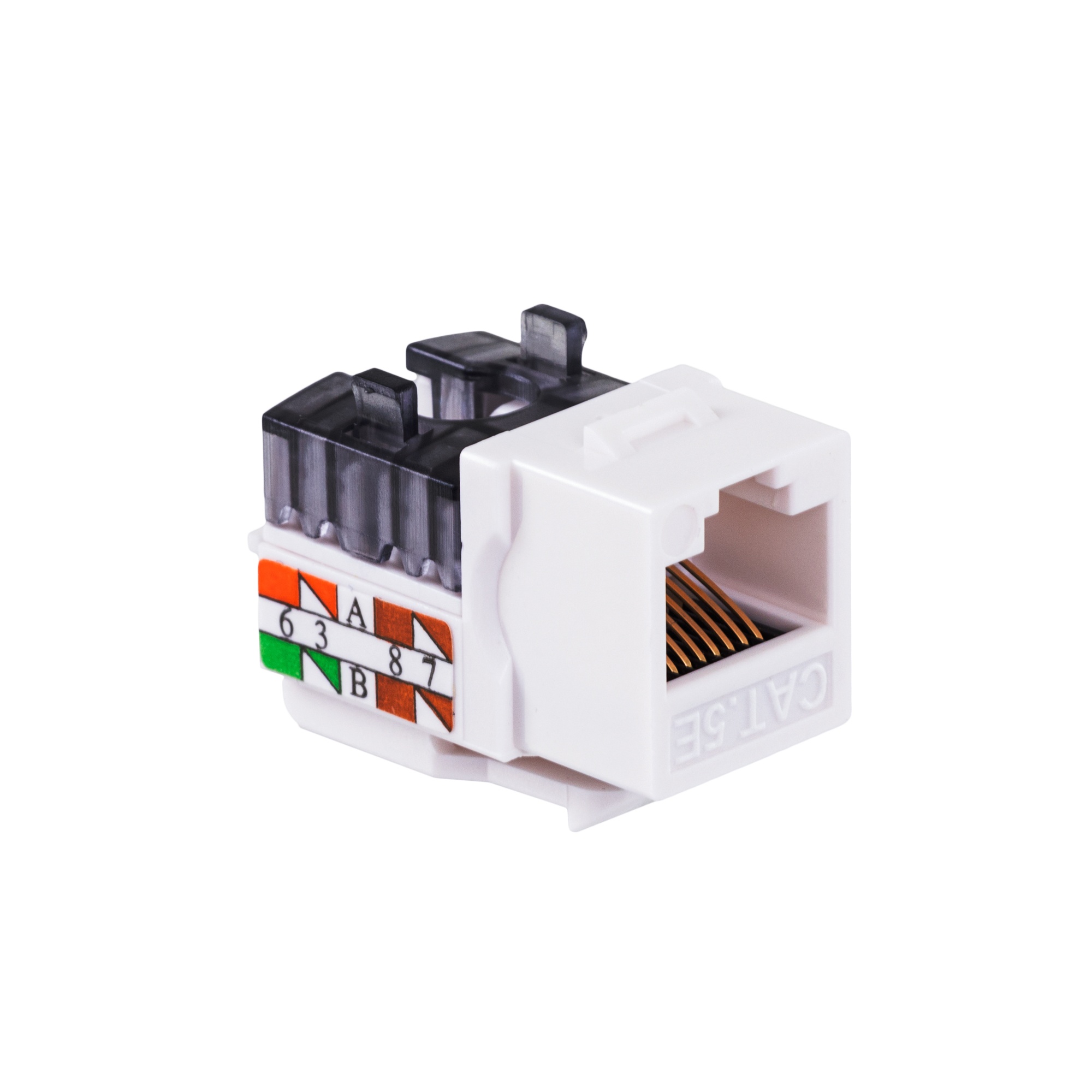 Модуль Keystone кат.5e, UTP, 1xRJ45, T568A/B, 90, белый (DR-510000)