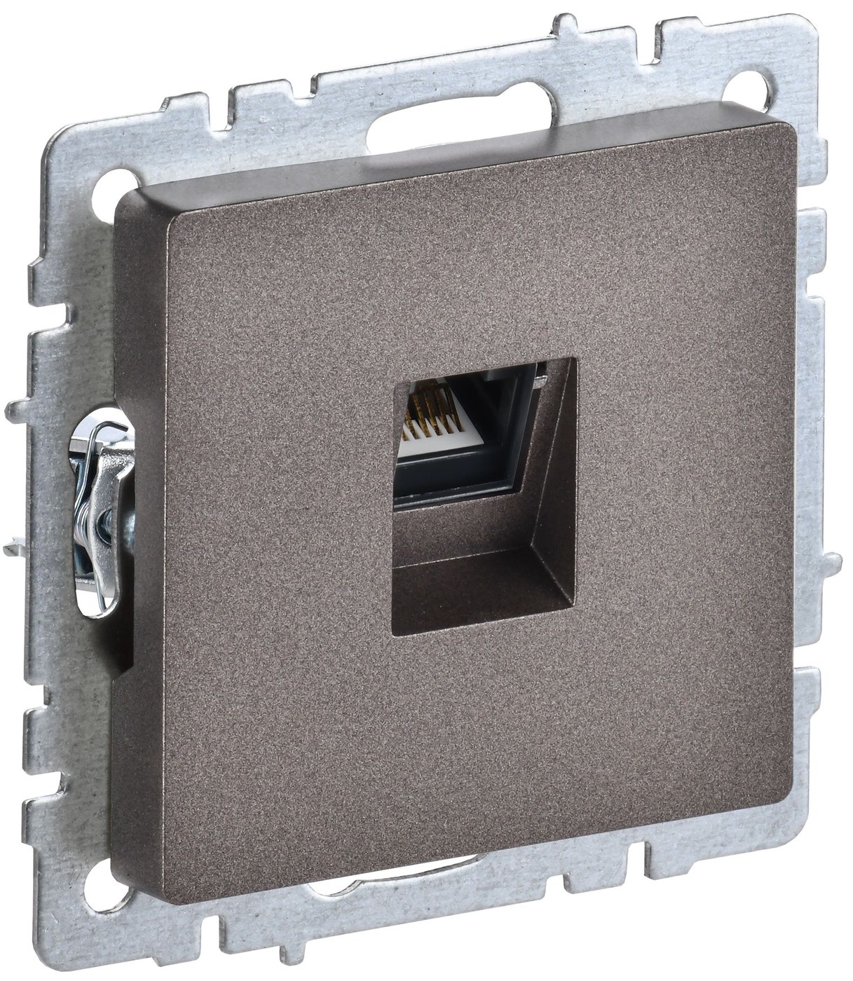 Розетка компьютерная RJ45 BRITE кат.6 РК11-БрТБ скрытой установки темная бронза (BR-K10-2-K45)