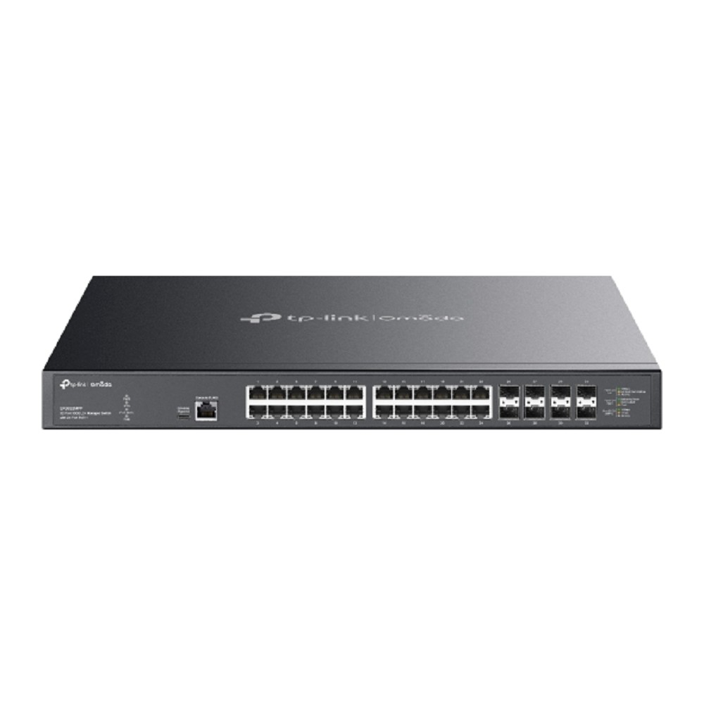 TP-Link SX3832MPP Omada управляемый РоЕ-коммутатор уровня L2+ c 24 портами PoE++ 10 Гбит/с и 8 слотами SFP+