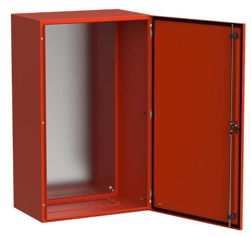 Корпус металлический TITAN 5 ЩМП-100.60.30 1000х600х300 УХЛ1 IP66 RAL3020 красный с монтажной платой (TI5-13-N-100-060-030-66)